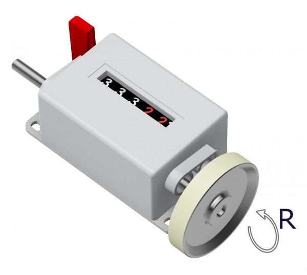 Mechanical meter counter M410-000.20-R-S-200/G-1