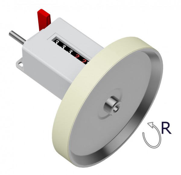 Mechanical meter counter M410-0000.50-R-S-500/G-1