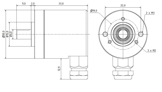 Zeichnung SCA30AB-SSI