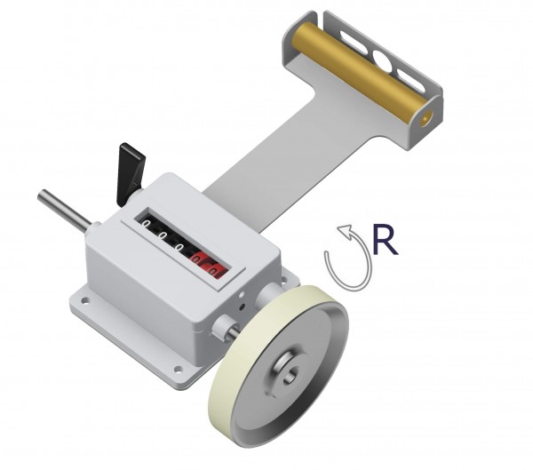 Mechanical meter counter M45-0000.2-R-FII-200/G-1